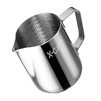 Milk Frothing Pitcher, X-Chef Stainless Steel Creamer Frothing Pitcher 20 oz (600 ml)