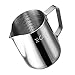 Milk Frothing Pitcher, X-Chef Milk Frother Cup, 20 oz, Metal Frothing Cup Stainless Steel, Milk Steaming Pitcher Espresso Coffee Latte Frother Cup Barista Tools for Coffee Bar (600 ml)