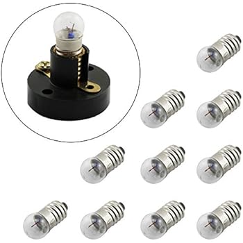thumbnail image 2 of NUOBESTY 10pcs E5 2.5V Miniature Screw Base Light Bulbs Replacement For 2 of 12