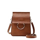 Outtop MINI Messenger Bag Cross Body Hobo Handbag Tote Bags for Women Girl (Brown)