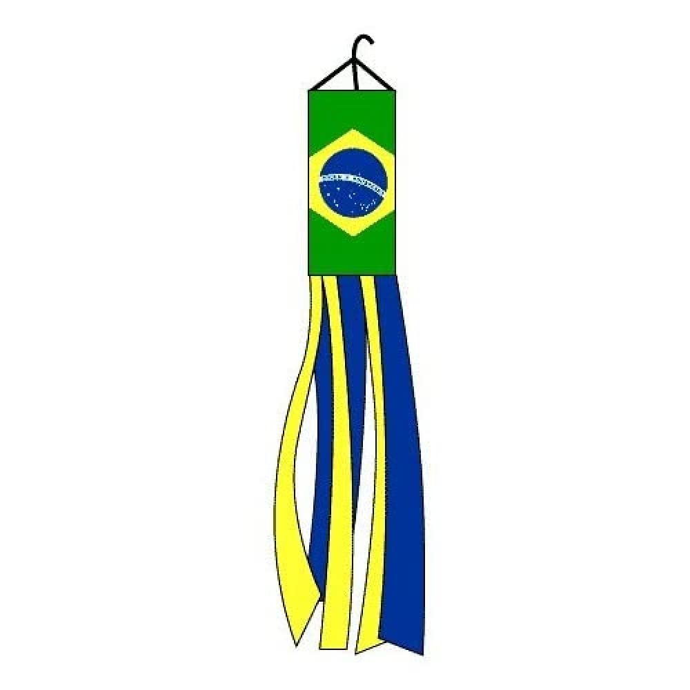 AZ FLAG - Brazil Windsock 5'' - Brazilian Wind Sock Flag 100% Polyester 150 cm - 5 Feets