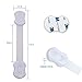 Baby Safety Locks, Child Proof Cabinets, Drawers, Appliances, Toilet, Fridge Oven, Tools Not Required, Uses 3M Adhesive Adjustable Strap Latch System 6 Pack (White)
