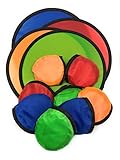SVT 12 x Foldable Flying Disc/Fan with Bag Assortment - 9.5