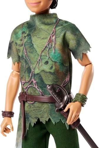 Disney Peter Pan & Wendy - Bambole Peter Pan e Wendy Darling, snodate con look caratteristici e abiti e scarpe rimovibili, giocattolo per bambini, 3+ anni, HNY36