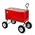 Clevr 80 Qt Party Wagon Cooler Rolling Cooler Ice Chest, Red, with Long Handle and 10" All Terrain Wheels, Portable Patio Party Bar Cold Drink Beverage Chest