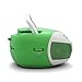 Tyler Portable Neon Green Stereo CD Player with AM/FM Radio and Aux & Headphone Jack Line-In (TAU105-NGRN)
