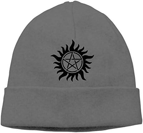 SEVENJIA Supernatural Symbol Soft Knit Beanie Hat Warm Thick Winter Hat For Men Supernatural Symbol Winter Warm Cap