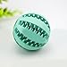 Toy Ball for Dogs - Dental Treat, Bite Resistant, Indestructible Non-Toxic Strong Tooth Cleaning Dog Toy Balls for Pet Training, Playing, Chewing - Soft Rubber, Bouncy, Tennis Ball