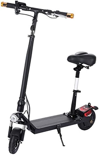Dtemple Foldable Electric Scooter with Retractable Seat, Travel Portable Lightweight City Urban Commuter Kid Adults Folding Motorized Bike/E-Scooter