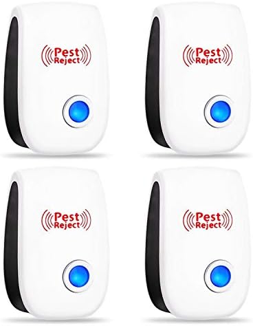 Ultrasonic Pest Repeller 4 Pack [2018 UPGRADED] 100% Safe Electronic Pest Control Ultrasonic Repellent, Indoor Plug in Ultrasonic Pest Repellent for Mice, Cockroach, Spider, Ant, Mosquito, Bug, Insect