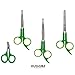 Rugeme Professional 4 Piece Dog Grooming Scissors Set - Includes; 1 Large Scissor with Smooth Blades, 1 Small Scissor with Micro-serrated Blades, 1 28-Tooth Thinning Shears, & 1 Nail Clipper