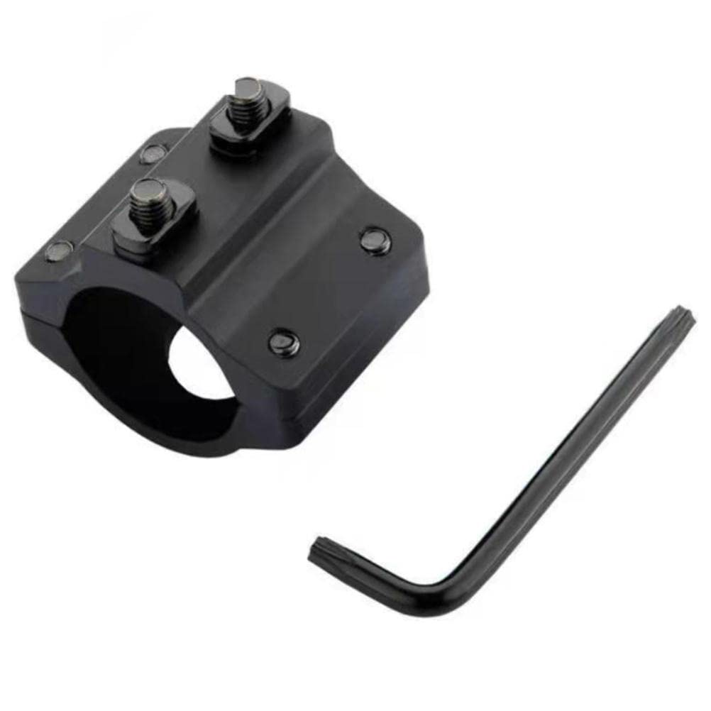 KKPLZZ 25.4mm Mlok Offset Flashlight Ring Mount, Aluminum Alloy Flashlight Mounting Bracket for MLOK Handguard Shooting Hunting