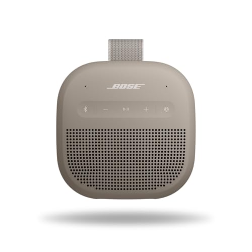 SoundLink Micro Tragbarer Lautsprecher (2. Gen.), kabelloser Außen-Lautsprecher mit bis zu 12 Stunden Akkulaufzeit, wasserdicht und staubdicht, Sandstein