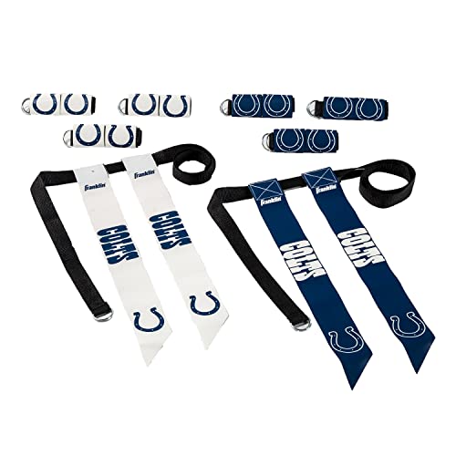 Franklin Sports NFL Indianapolis Colts Flag Football Sets - NFL Team Flag Football Belts and Flags - Flag Football Equipment for Kids and Adults