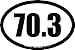 70.3 Half Ironman Triathlon Oval Car Magnet