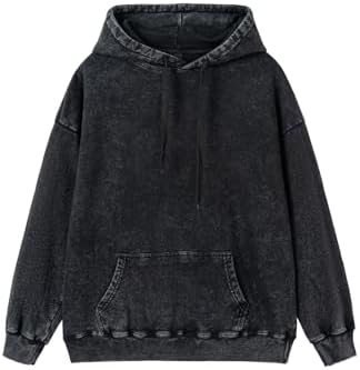 Amazon.com: ICE33SHOW Men Hoodie Oversized Acid Wash Unisex