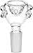 SCIENTIFIC GLASS, 12-913 14MM Male Bowl Sphere Head Grip Dots Full Melt Clear