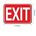 Photoluminescent EXIT Sign | Glows for Up to 10 Hours | Ultra Reflective and Well Lit (PVC Plastic)