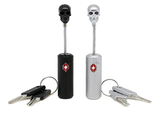 YiF Authorized New Design TSA Approved Security Travel Suitcase Luggage Bag Lock Padlock with Skull Head (Black)