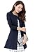 MWW Women's Business Blazers Junior's V-Neck Casual Suits One Button Jackets Dark Blue