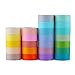 HAUTOCO 24 Rolls Solid Color Washi Masking Tape Set, 15mm Wide DIY Decorative Washi Tape for Scrapbook, Journal, Planner, Gift Wrapping, DIY Arts and Crafts
