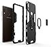 Ferilinso Case for Samsung Galaxy A20 / A30, Stylish Dual Layer Hard PC Back Case with Ring Grip Kickstand & Support Magnetic Car Mount Function Cover for Samsung Galaxy A20 / A30 Case (Black)