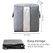 Foldable Storage Bag Organizers, Waterproof Anti-Mold Moisture Proof Clothes Storage Container Zipper Bag with Clear Window Carry Handles for Blanket Comforter Bedding, Closet Storage Boxes (2 Packs)