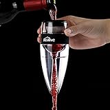 Kealive Wine Aerator with Stand , Filter , Diffuser, Pourer, Decanter, Velvet Pouch Wine Decanter Spout Essential for Red / White Wine
