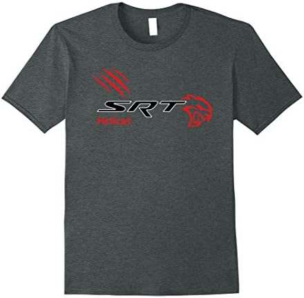 Mens SRT HELL CAT SHIRT, Dodge SRT Shirt, Scratch Red V4 3XL Dark Heather