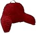 Red Microsuede Bed Rest Reading Pillow & Support Bed Backrest Pillow With Arms - Bedrest Pillow, Bed Rest Lounger Makes A Comfy And Therapeutic Cuddle Buddy, Bed Pillow For Sitting Up