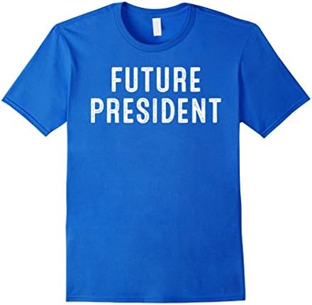 Mens Future President T-shirt Medium Royal Blue