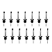 Homder 14 Pack Classic Stainless Steel l Liquor Bottle Speed Pourers Tapered Spout with Rubber Dust Caps