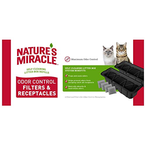 Nature's Miracle P98233 Receptacle & Filter Combo Pack Litter Box