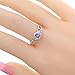 Veunora Jewelry 925 Sterling Silver Created Amethyst Filled Dainty Heart Love Ring for Women Size 6