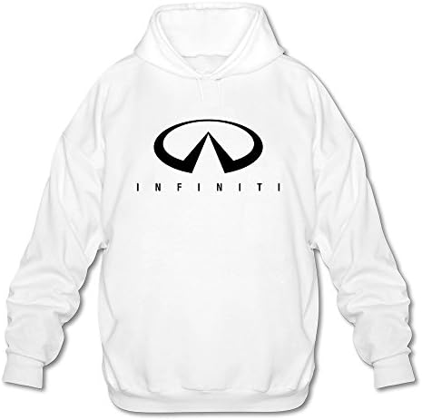 Men's Infiniti Car Long Sleeve Hooded Sweatshirt Medium White