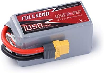 Prevently IFlight FULLSEND 22.2V 1050mAh 6S 95C LiPo Battery XT60 Plug Compatible with FPV Drone