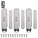 JQK Magnetic Door Catch, Stainless Steel Cabinet Magnet Closet Catches 3 Pack, 1.2mm Thickness Silver, CC120-P3