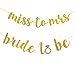 Dirty 30 Gold Glitter Miss to MRS Banner and Bride to BE Banner for Bachelorette Engagement Wedding Party Bridal Showers Party Decorations