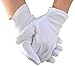 White Soft Cotton Gloves,Large Size for Work/Lining Glove,Coin Jewelry Silver Inspection Gloves(6 Pairs)