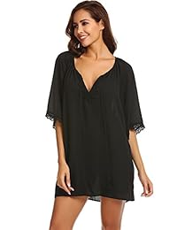 SUNAELIA traje de baño para mujer con cubierta, traje de baño, bikini de playa, parte superior de encaje