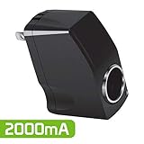 Cellet Universal 2000 mA 12V Output AC Wall to DC Car Cigarette Lighter Port Power Converter Female Adapter (Convert 110 Volt to 12 Volt, AC/DC Adapter)-(2.0 Amp output) (Not for Air Compressor)