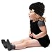 Kids Ages 2-7 Warm Chunky Thick Stretchy Knit Slouch Beanie Skull Hat Black