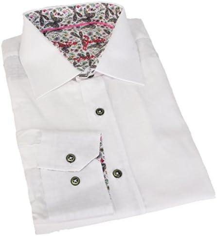 White Button Down Semi-Fitted Dress Shirt