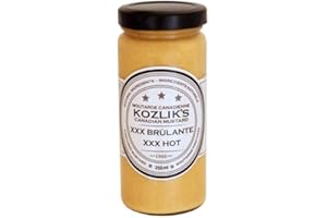 Kozliks XXX Hot Spicy Brown Yellow Dijon Natural Gluten Free Non-GMO Mustard, 8.5oz Jar …