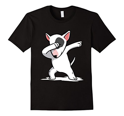 Mens Funny Dabbing Bull Terrier Dog T-Shirt Dab Dance Gift Shirt XL Black