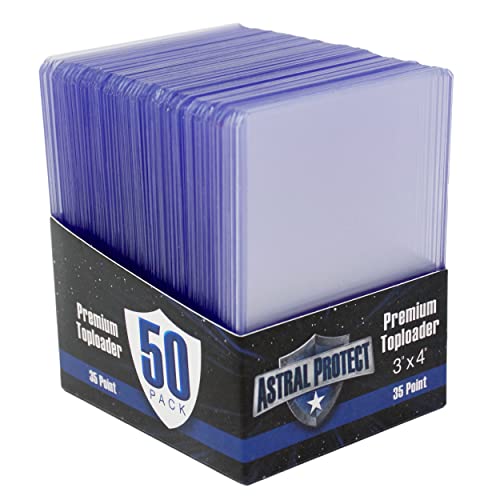 Astral Protect Top Loaders for Cards, Premium Toploader (50 Pack, 35pt