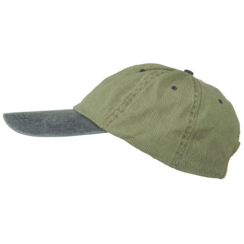New Big Size Washed Cotton Ball Cap - Khaki Navy OSFM