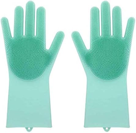 Silicone Gloves Dish Washing Cleaning Long Brush Gloves Household Kitchen Housework Pet Hair Care(1PCS)