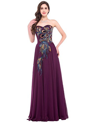 GRACE-KARIN-Donna-Elegante-Vestiti-da-Matrimonio-Abito-in-Chiffon-Lunghi-Vestito-Formale-Sera-da-Cerimonia-Bridesmaids