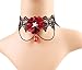 Meiysh Retro Handmade Lace Royal Court Vampire Choker Gothic Necklace Black Pendant Chain